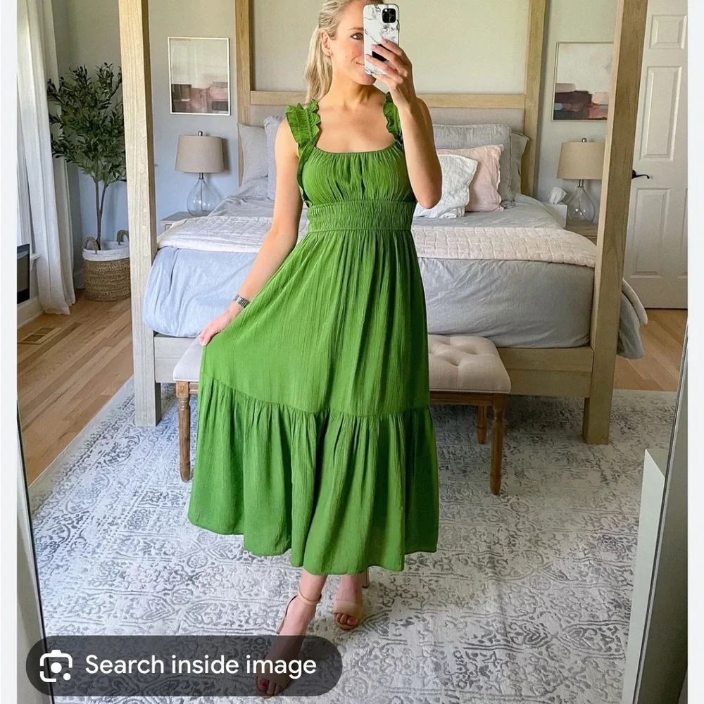 Abercrombie & Fitch Green Maxi Dress